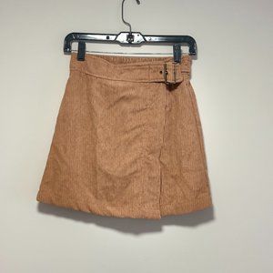 Brown Corduroy Mini Skirt